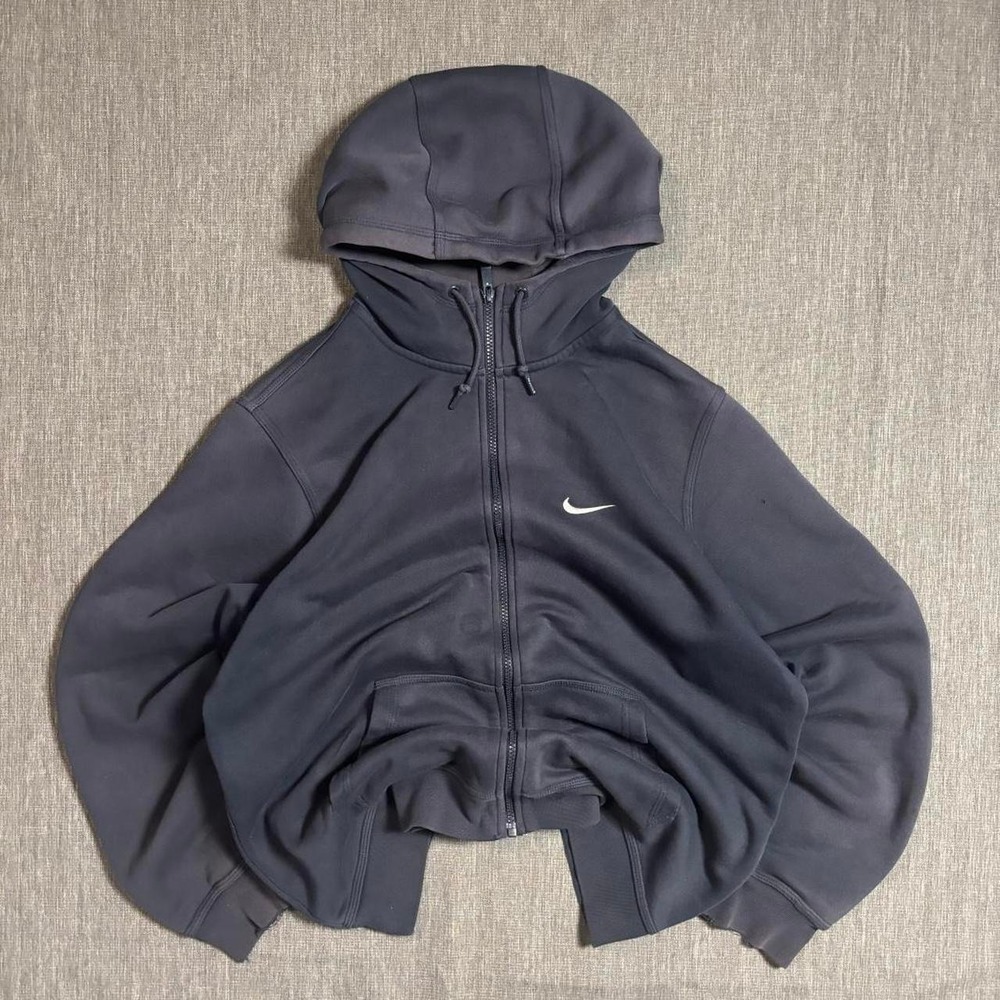 Navy Blue Nike Zip Up Hoodie - XL
